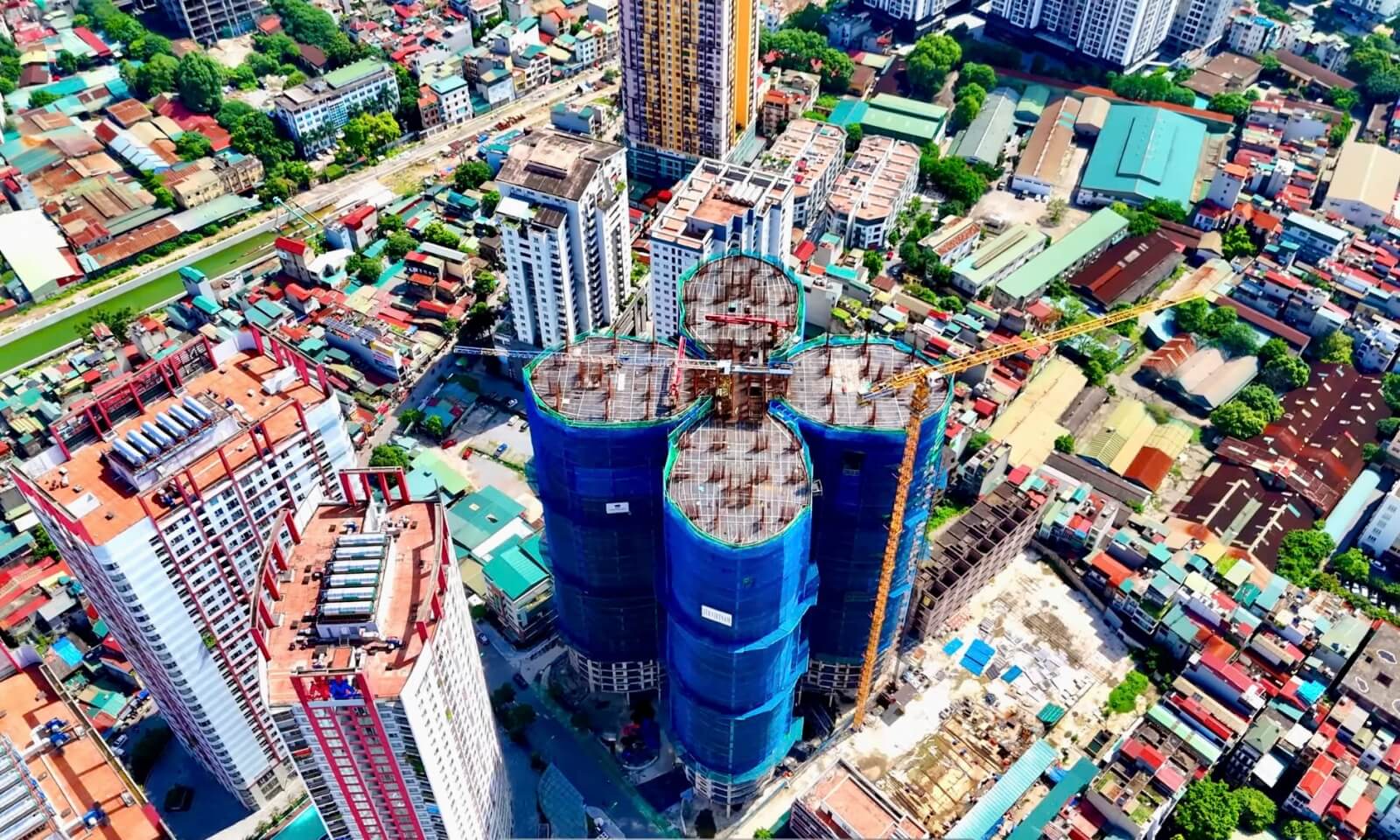 tiến độ dự án the queen palace 360 giải phóng